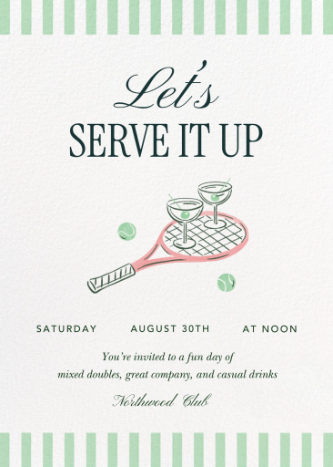 Serve It Up - Summer Party Invitation by Paperless Post