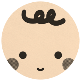 Baby Face - Baby Shower Invitation by The Indigo Bunting