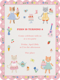 Tea Party Kittens - Birthday Invitation by Meri Meri