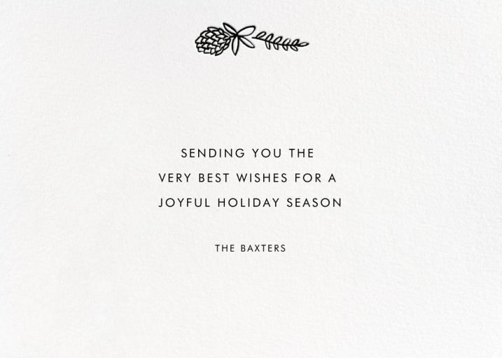 Botanical Lace (Photo) - Holiday Card by Rifle Paper Co. - Back