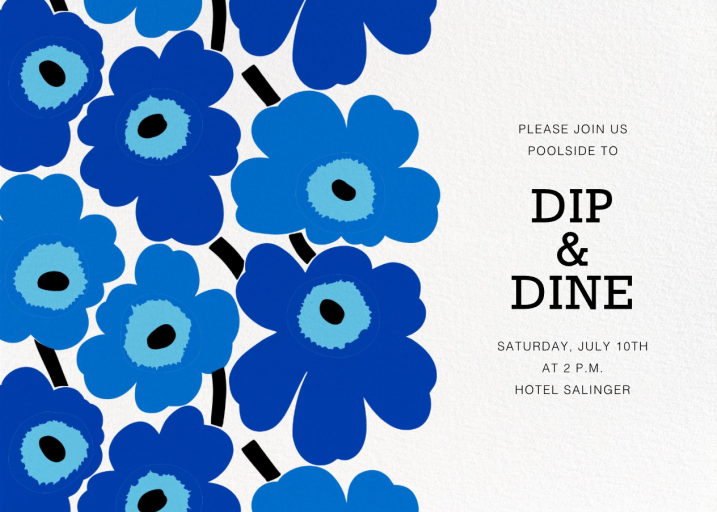 Unikko (Horizontal) - BBQ Invitation by Marimekko