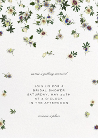 Passiflora Caerulea - Bridal Shower Invitation by Oscar de la Renta