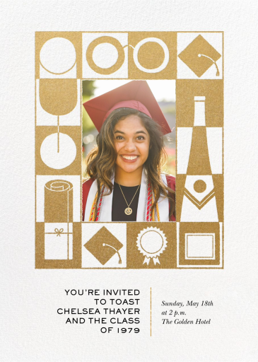 Checkerboard Grad Photo - Invitation by Paperless Post