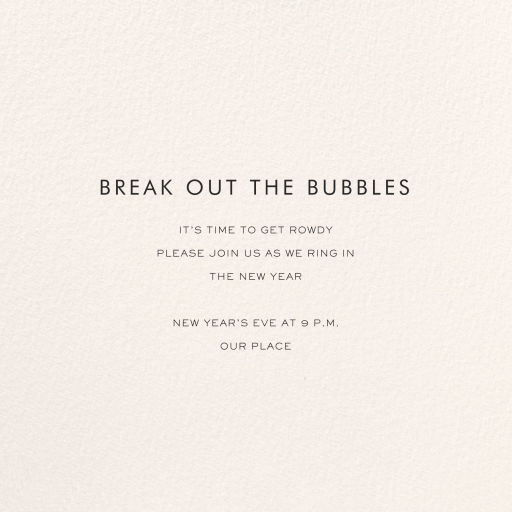 Gold Confetti Burst with Year Invitation - Back