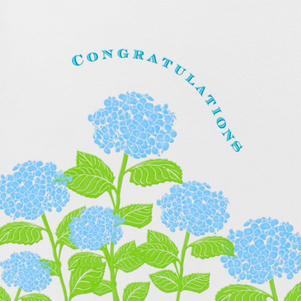 Congratulations Hydrangea Card