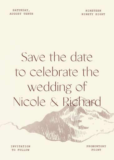 Mountainscape - Save the Date by Paperless Post