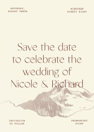Mountainscape - Save the Date by Paperless Post
