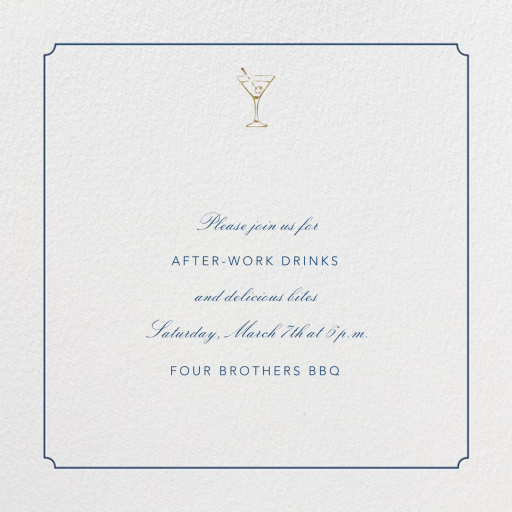 Indented Rounded Corners - Happy Hour Invitation by Paperless Post