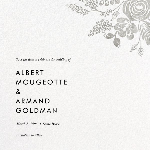 Heather and Lace (Save the Date) - Save the Date by Rifle Paper Co.