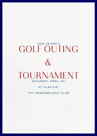 Contorno - Golf Tournament Invitation by Paperless Post