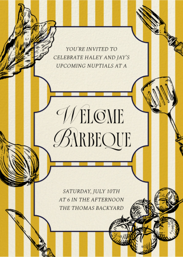 Barbecue Ingredients - Welcome Party Invitation by Paperless Post
