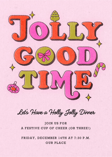 Jolly Good Time - Christmas Party Invitation by Paperless Post
