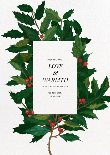 English Holly - Holiday Party Invitation by Paperless Post