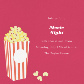 Bucket of Popcorn - Get-Together Invitation by Paperless Post
