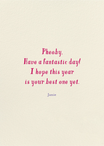 Wearable Cake - Birthday Card by Mr. Boddington's Studio - Back