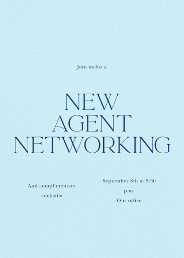 Glacier - Networking Event Invitation by Paperless Post