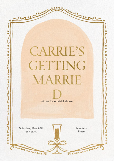 Champagne Frame by Paperless Post