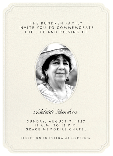 Glimpse Into Forever - Memorial Service Invitation by Paperless Post
