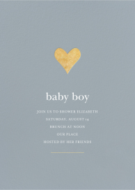 Foil Heart - Baby Shower Invitation by Sugar Paper