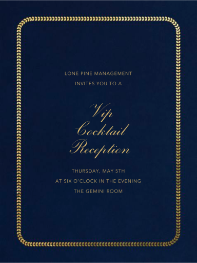 Leaf Inner Bevel Border - VIP Event Invitation by Paperless Post