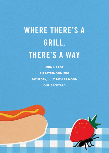 Ants Eat Free - Summer Party Invitation by Cheree Berry Paper & Design - Back