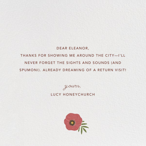 Gathered Bouquet - Thank You Card by Paperless Post - Back