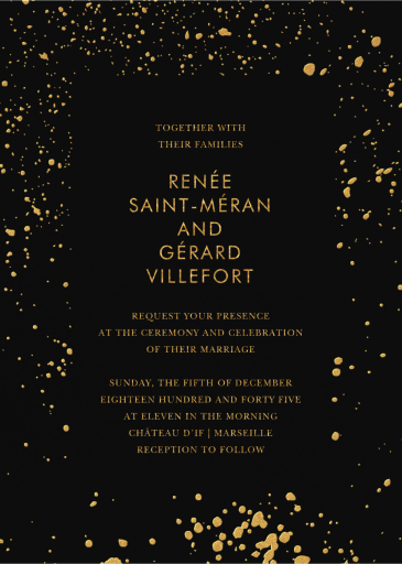 Splatter Cloth I - Wedding Invitation by Paperless Post