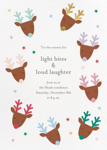 Rainbow Reindeer - Invitation by Meri Meri