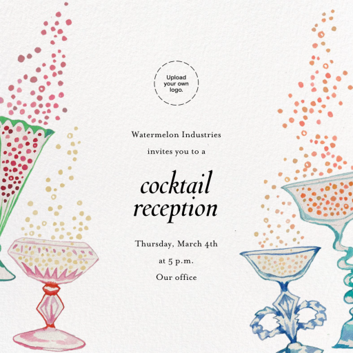 Bubbly Cocktails - Cocktail Party Invitation by Happy Menocal