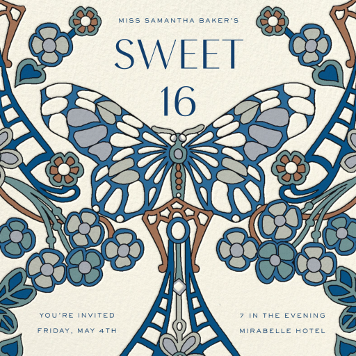 Blooming Wings - Birthday Invitation by Liberty