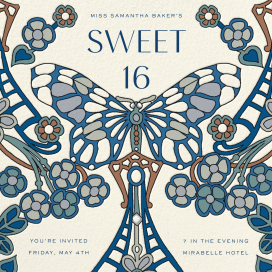 Blooming Wings - Birthday Invitation by Liberty