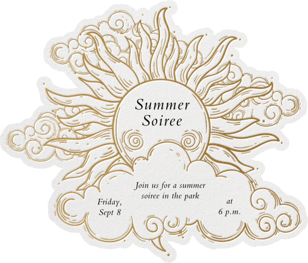 Sun Cutout - Summer Party Invitation by Inquisited
