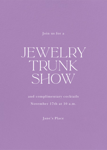 Lilac - Shopping Event Invitation by Paperless Post