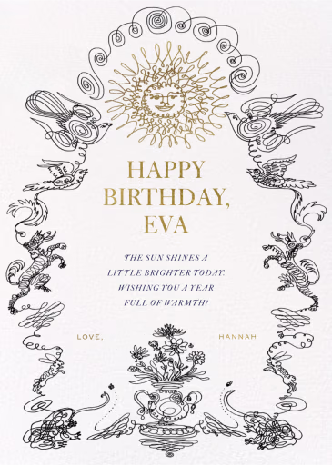 Solar Celebration - Birthday Card by Joana Avillez