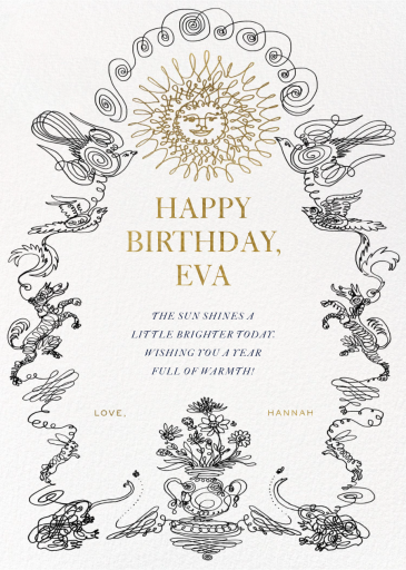 Solar Celebration - Birthday Card by Joana Avillez