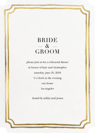 Double Border Indented Corners - Rehearsal Dinner Invitation by Sugar Paper