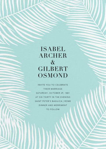 Palmier II - Wedding Invitation by Paperless Post