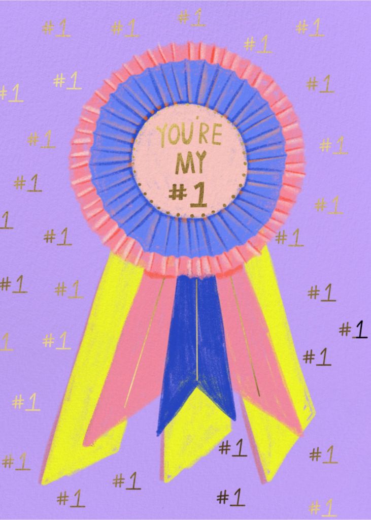 Number One Ribbon Card