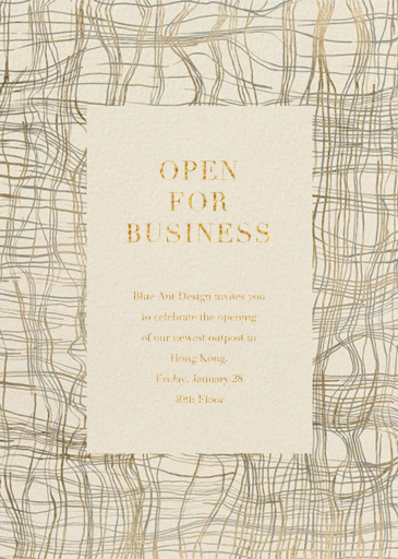 Entangle - Launch Party Invitation by Kelly Wearstler