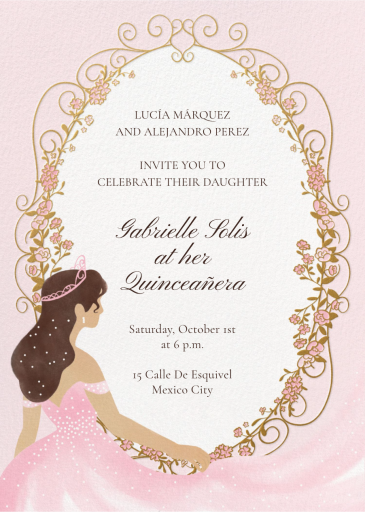 Sparkling Princess - Quinceañera Invitation by Paperless Post
