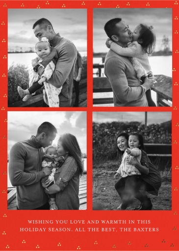 Red Ribbon - Holiday Card by Mr. Boddington's Studio - Back