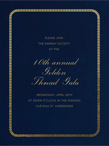 Leaf Inner Bevel Border - Fundraiser Invitation by Paperless Post