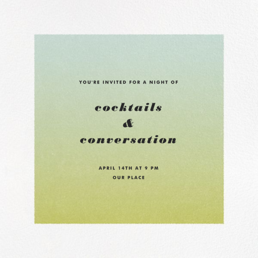 Gradient White Border - Dinner Party Invitation by Paperless Post