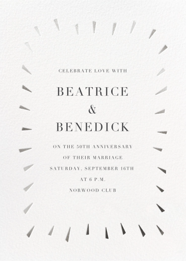 Éclat - 50th Anniversary Invitation by Paperless Post