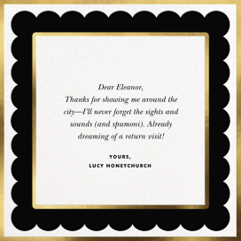 Scalloped Border - Thank You Card by kate spade new york