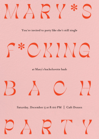 Asterisk - Bachelorette Party Invitation by Goods Gang