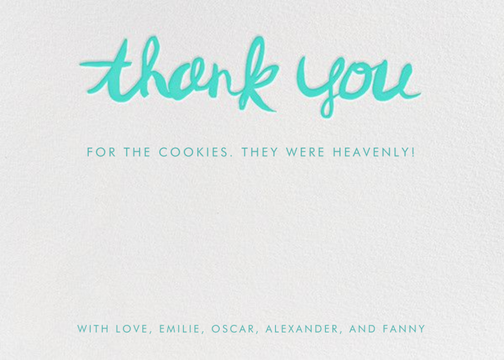 Brushed Thank You - Thank You Card by Linda and Harriett