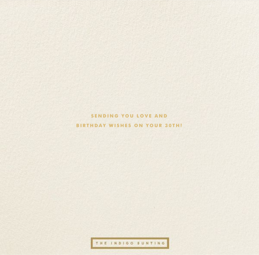 It's Your Day - Birthday Card by The Indigo Bunting - Back