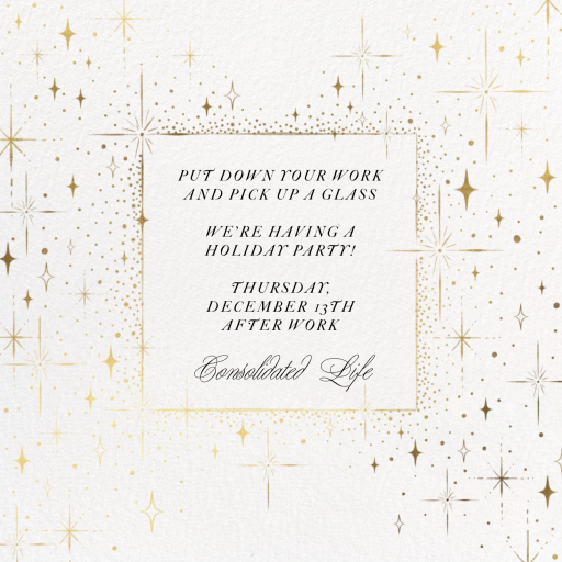Twinkling Stars - Holiday Cocktail Party Invitation by Paperless Post