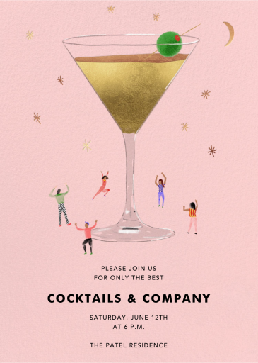 Big Tini - Cocktail Party Invitation by Carolyn Suzuki Studio